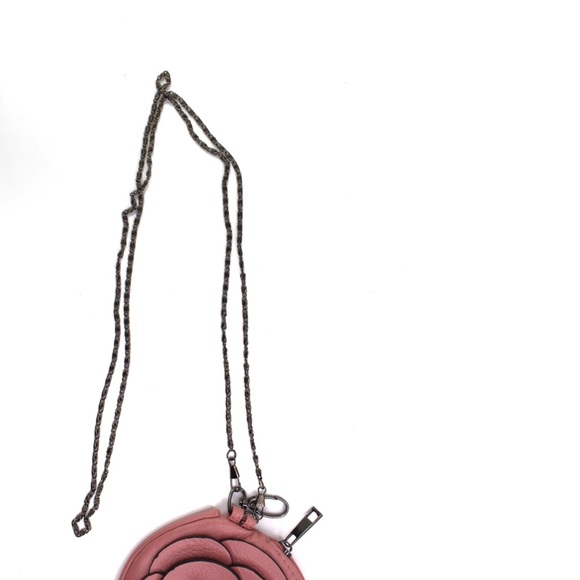 Mauve Colored Flower Chained Mini Crossbody Preowned - Picture 4 of 7